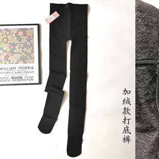 高密防勾丝面膜女裤 美腿黑色连脚 200D 高弹长绒打底裤 秋冬