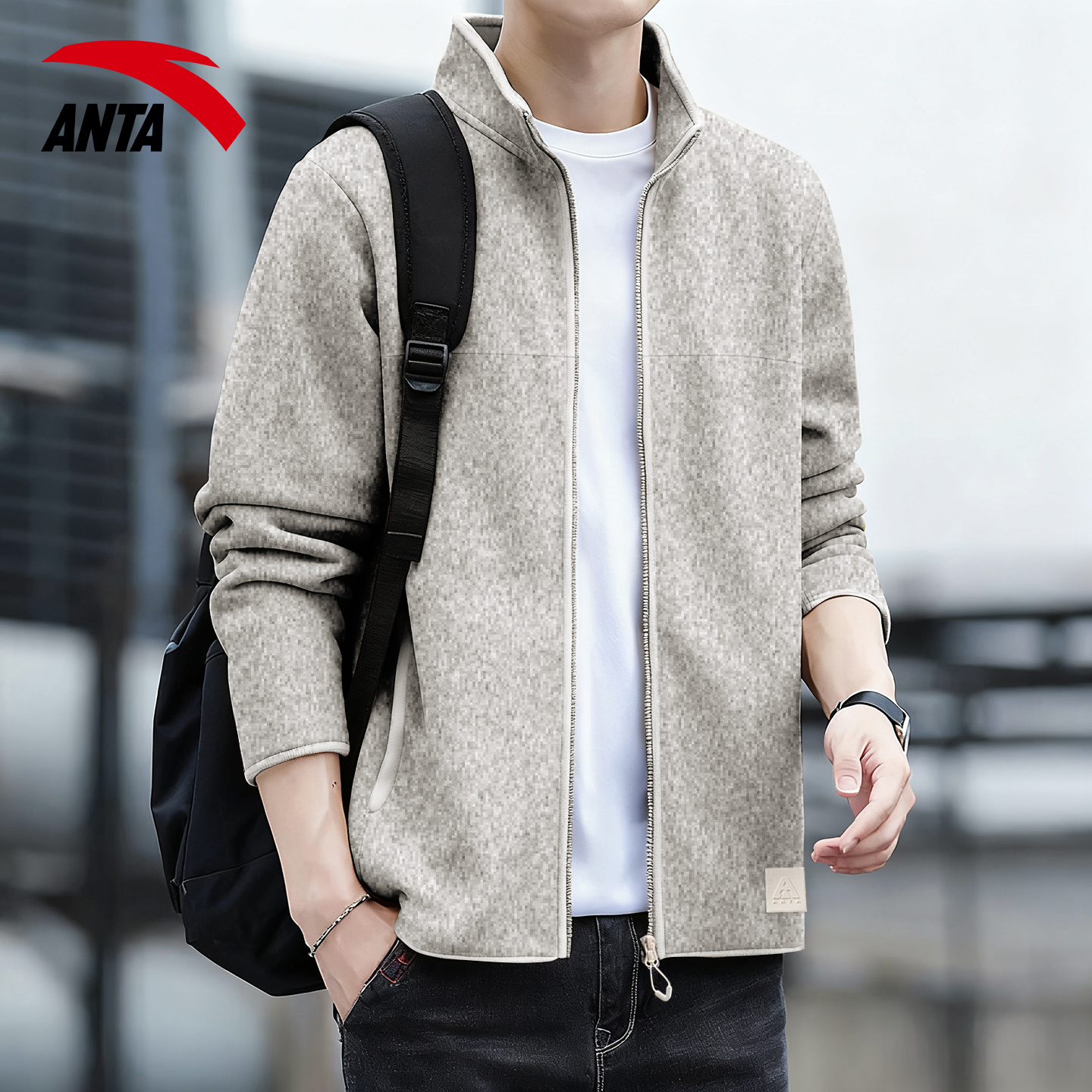 安踏开衫外套男款春秋季