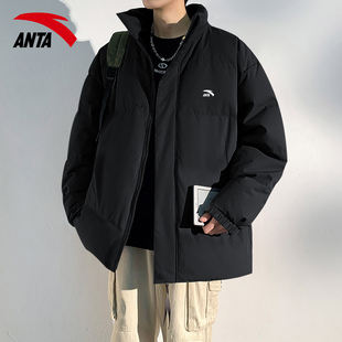 安踏棉服男冬季加厚保暖2025年新款立领外套男生青少年冬天面包服