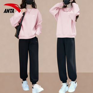 安踏运动休闲服套装女装秋冬装2025新款小个子穿搭一套卫衣运动裤