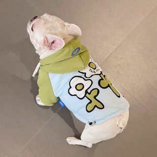 秋冬款法斗衣服加厚保暖棉服巴哥斗牛犬胖狗博美防寒外套舒适棉衣