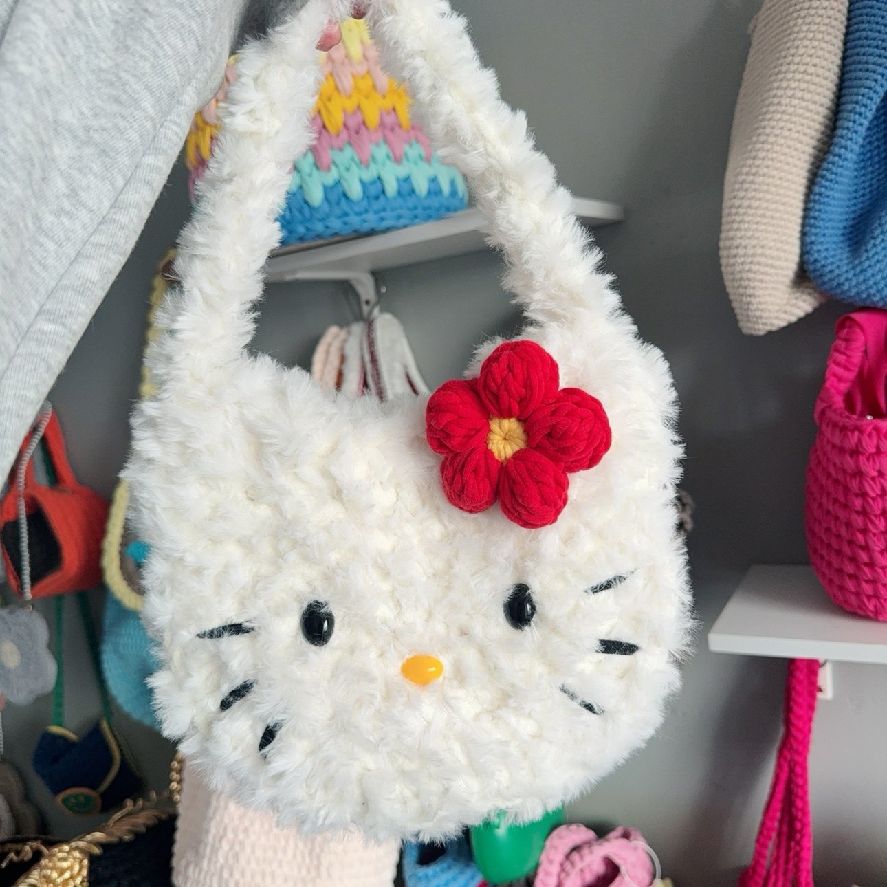 Moon方圆helloKitty手机包DIY手工编织手提钩针毛线礼物视频教程,服饰配件/皮带/帽子/围巾,DIY编织材料包,淘宝优惠券,粉丝福利购,淘宝优惠卷