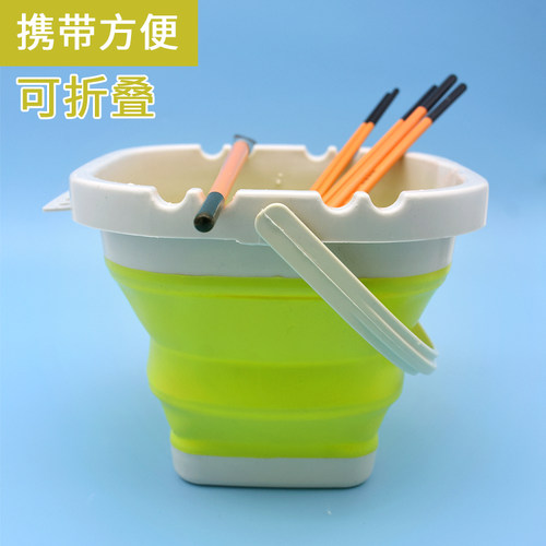 色彩折叠桶水粉洗笔颜料美术