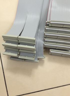 64PIN，FC压线 IDC压线 1.27间距 灰色排线 150CM长数据线测试线