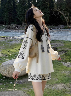 CHLON VIBE 2026春夏女士套装轻奢高级感减龄洋气白色衬衫套装裤