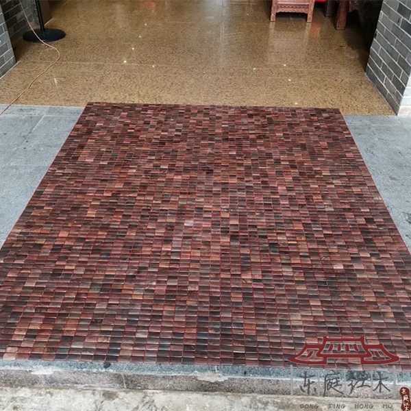 老挝红酸枝麻将凉席 无漆蜡原木味交趾黄檀定制1米58大床家具沙发