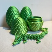 3D打印水晶龙多关节可动模型手办家居装 饰摆设送礼儿童玩具