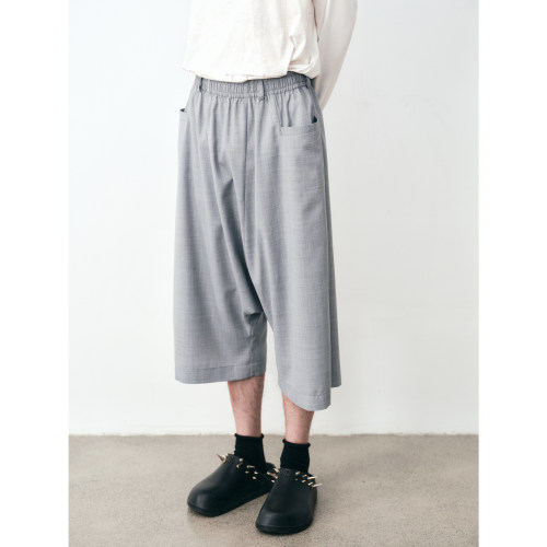 GRAINMUSTARD 「Harem Pants」 精纺羊毛吊裆七分裤松紧腰垮裤