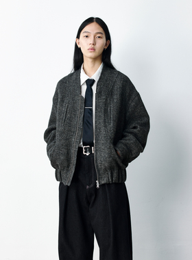 GRAINMUSTARD 「Linen-Wool Blend Jacket」亚麻羊毛编织短款夹克