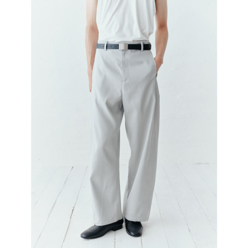 GRAINMUSTARD 「Curved Cut Pants」立体剪裁直筒廓形休闲弯刀裤