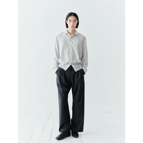 GRAINMUSTARD 「Panel Seam Shirt」 立体分割剪裁落肩长袖衬衫