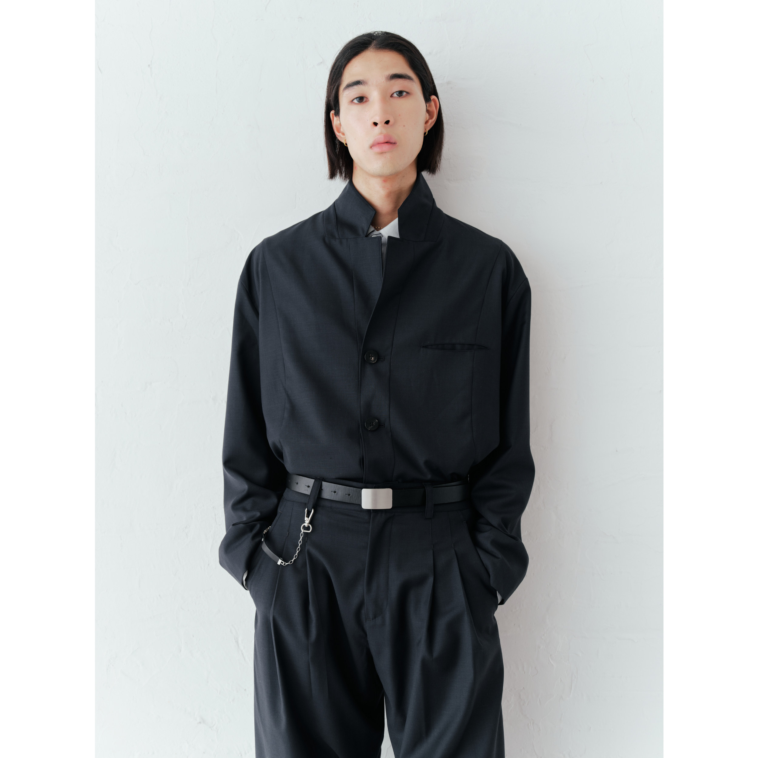 GRAINMUSTARD 「Tailored Cut」 立裁分割落肩休闲西装外套