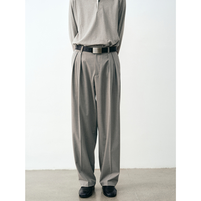 GRAINMUSTARD 「Modal Wool Pants 」 莫代尔羊毛双褶休闲西装裤