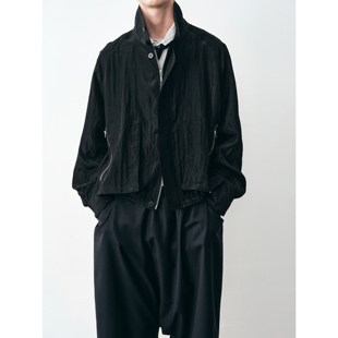 Jacket」 Pocket 缎面肌理光泽立体袋休闲夹克 「3D GRAINMUSTARD