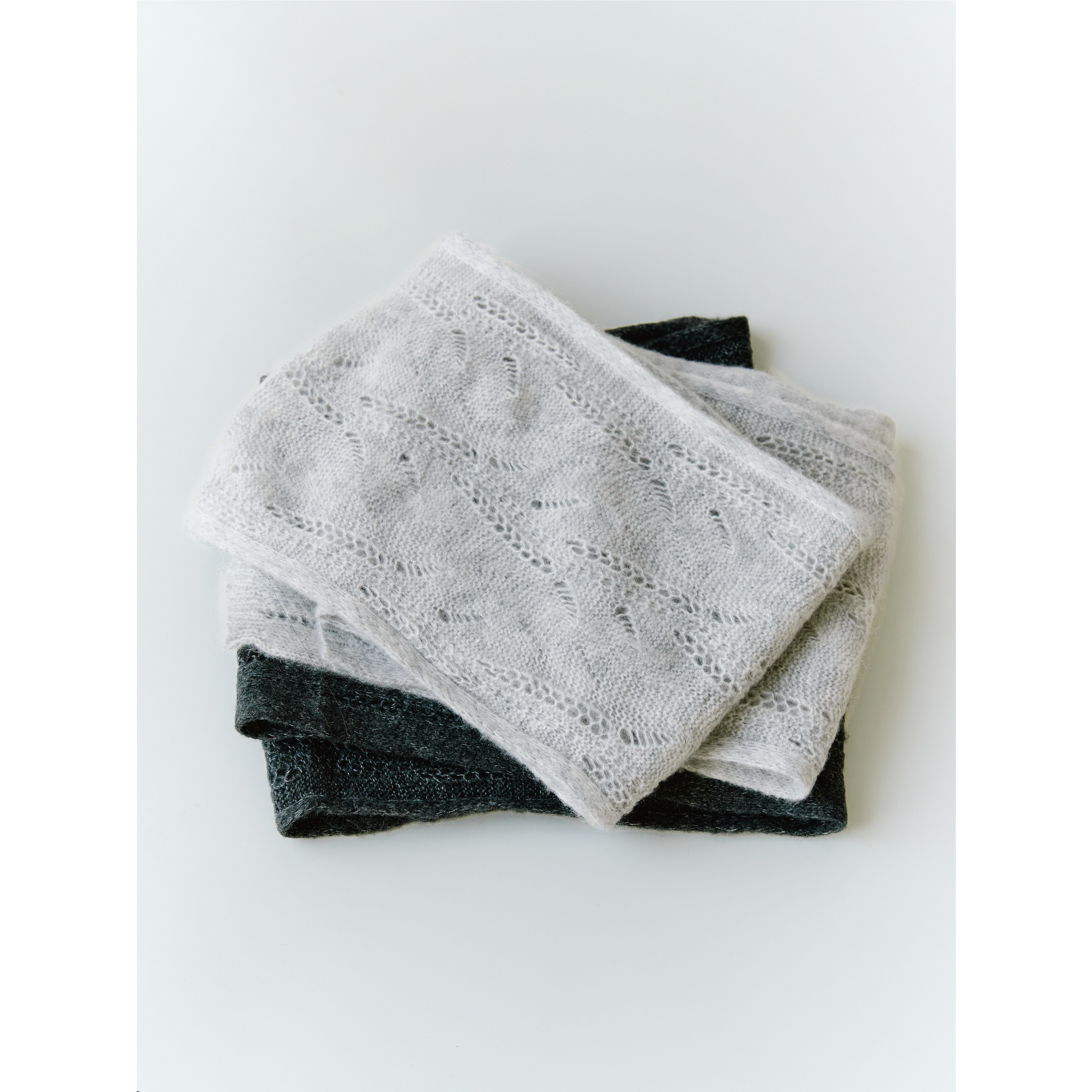 GRAINMUSTARD「Cable Knit Scarf 」羊绒真丝混纺绞花长款围巾