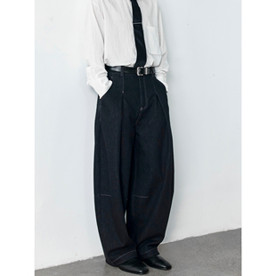 GRAINMUSTARD 「Color-Blocked Jeans」酵洗撞色复古明线牛仔裤