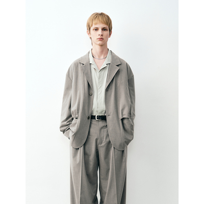 GRAINMUSTARD 「Casual Suit」立裁分割系带西装复古休闲双层便西