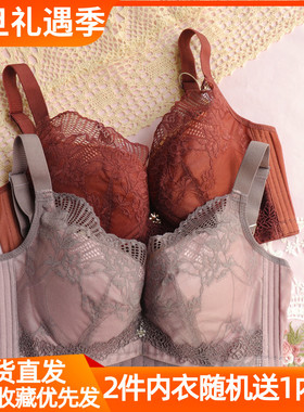 爱戴文胸正品D6458软钢圈秋季薄款收副乳新款大码内衣女大胸显小