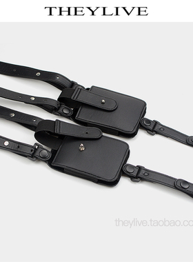THEYLIVE 时尚装饰双竖版包袋潮人服饰配件腰带背带腋下包袋
