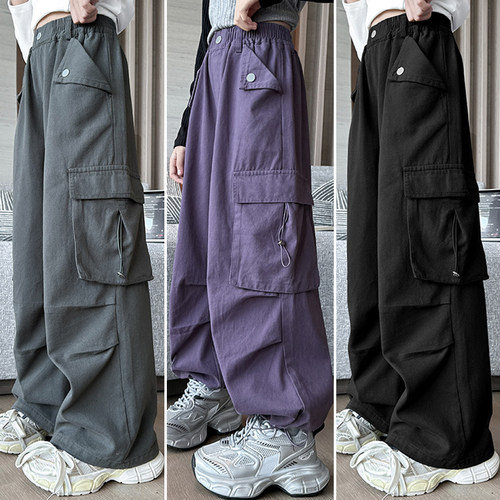 女童裤子休闲裤长裤工装裤直筒裤