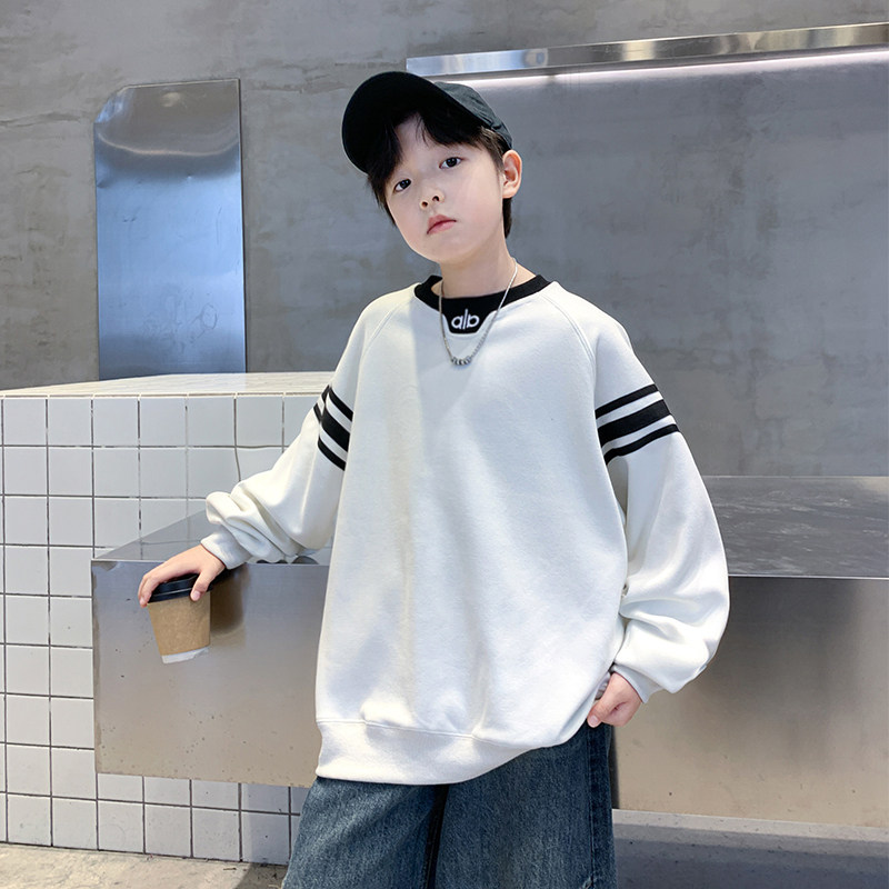 男童卫衣春秋款2026新款儿童保暖上衣打底衫男孩大童秋冬加绒加厚