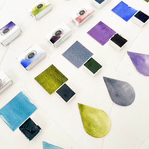 手工精选沉淀色固体水彩颜料