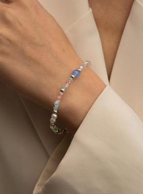 缤纷夏日多巴胺手链浅色手工串珠手串女闺蜜甜美小清新ins风手饰