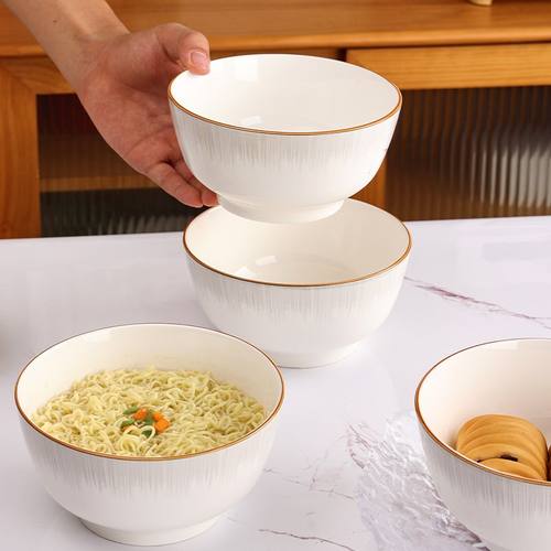 银河6英寸陶瓷泡面碗大号吃饭碗高颜值好看的碗家用汤碗个人专用