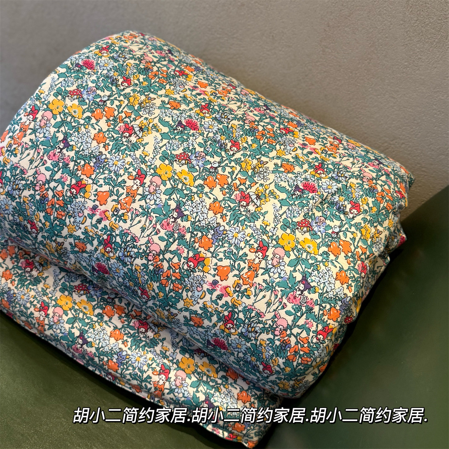 ins复古可爱小碎花春秋被可机洗