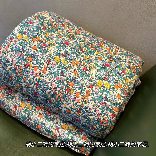 ins复古可爱小碎花春秋被可机洗