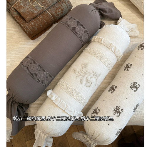 法式优雅复古棉麻靠垫抱枕含芯