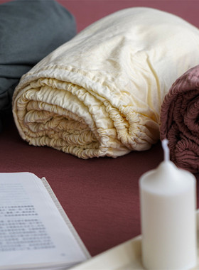 A类柔软裸睡全棉天竺棉床单床笠简约纯色纯棉床罩席梦思保护套1.8