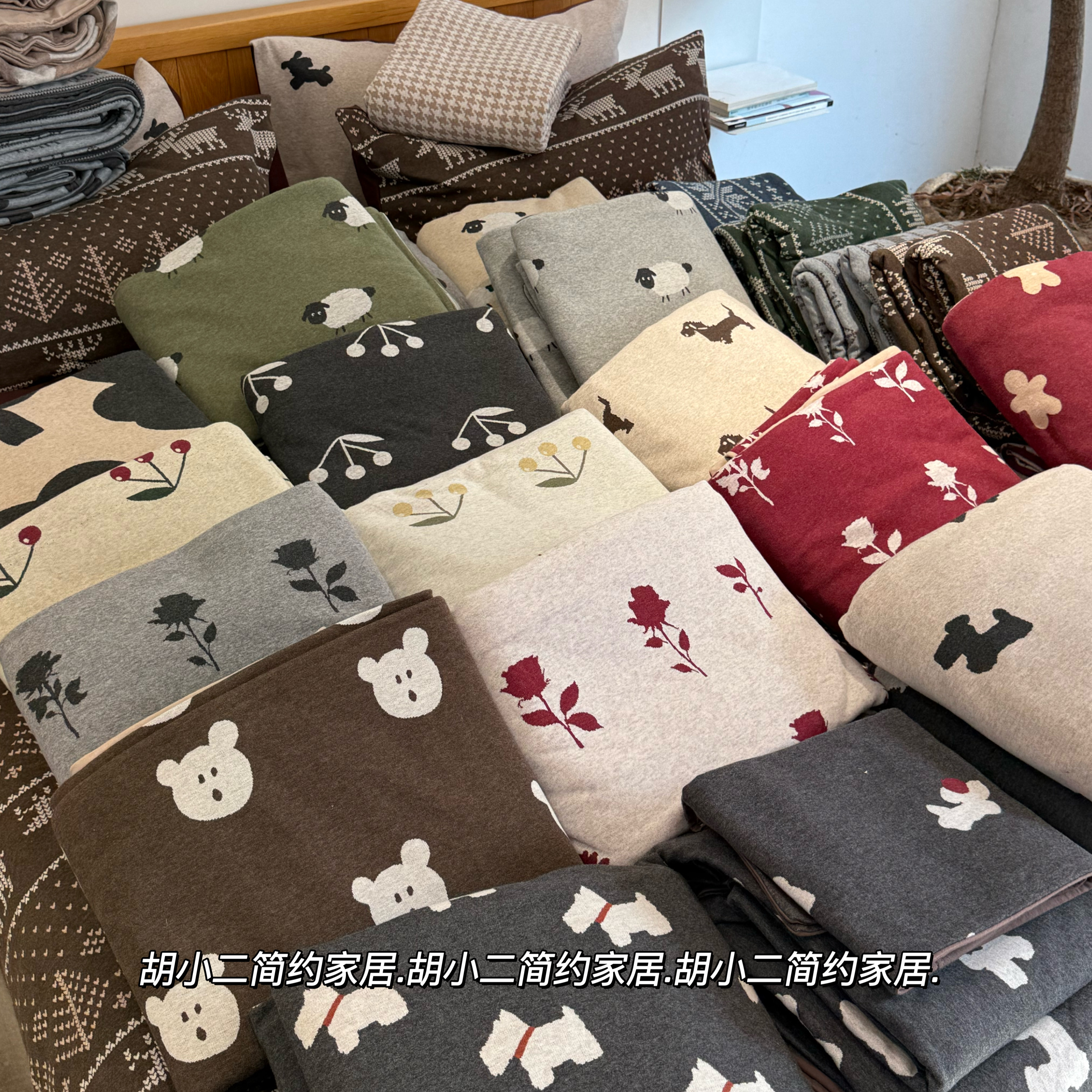 加厚高克重针织棉提花四件套新款