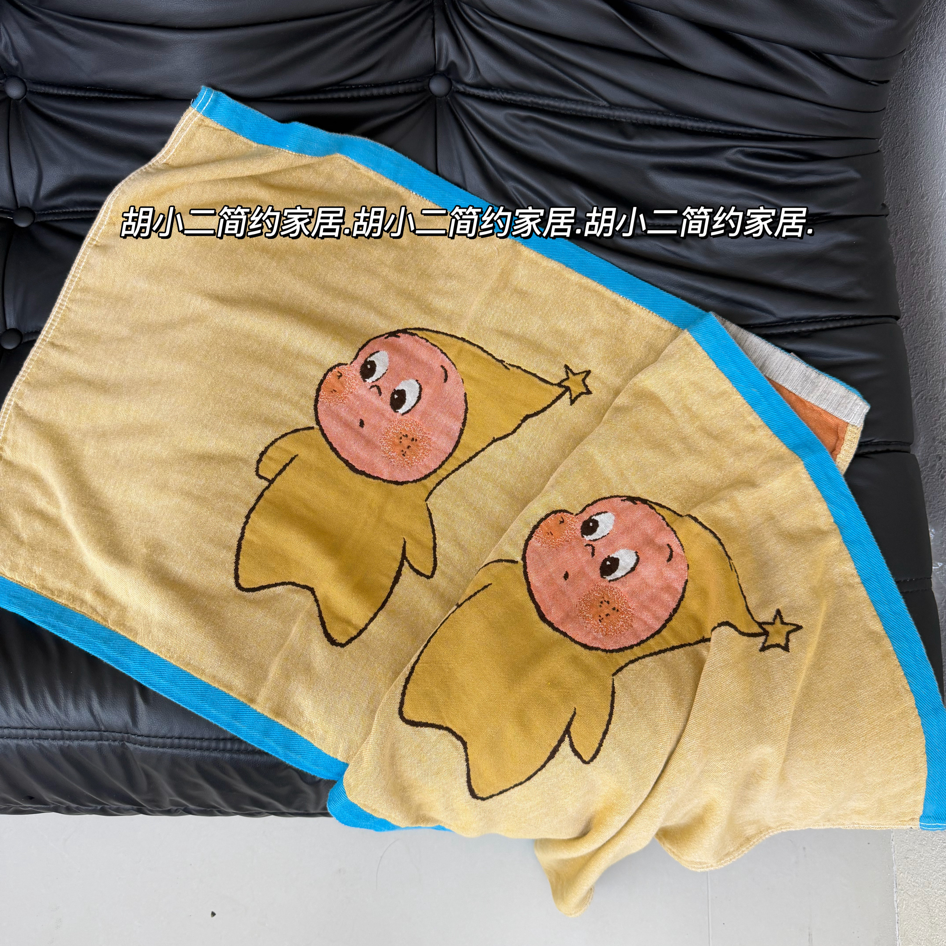 萌萌哒!卡通全棉四层纱布枕巾