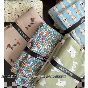 A类母婴级柔软可裸睡全棉天竺棉被套 卡通可爱针织棉印花纯棉被罩