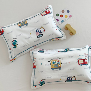 A类卡通儿童60支长绒棉纯棉乳胶枕套幼儿园宝宝全棉枕头套30*50cm