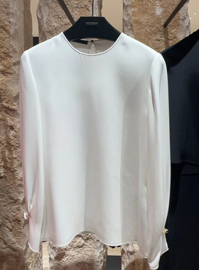 国内代购迦达GIADA百搭套头喇叭袖上衣设计感宽松气质白色衬衫