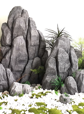 泡沫道具石头定制雕塑假山仿真假石影视舞台婚庆橱窗装饰庭院造景