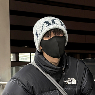 Jodhat毛线帽子男士韩版百搭简约字母针织帽保暖秋冬季显脸小冷帽