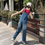 现货新款风刺绣牛仔背带裤062档口2669背带裤P115K178，女装连体裤，素依格格