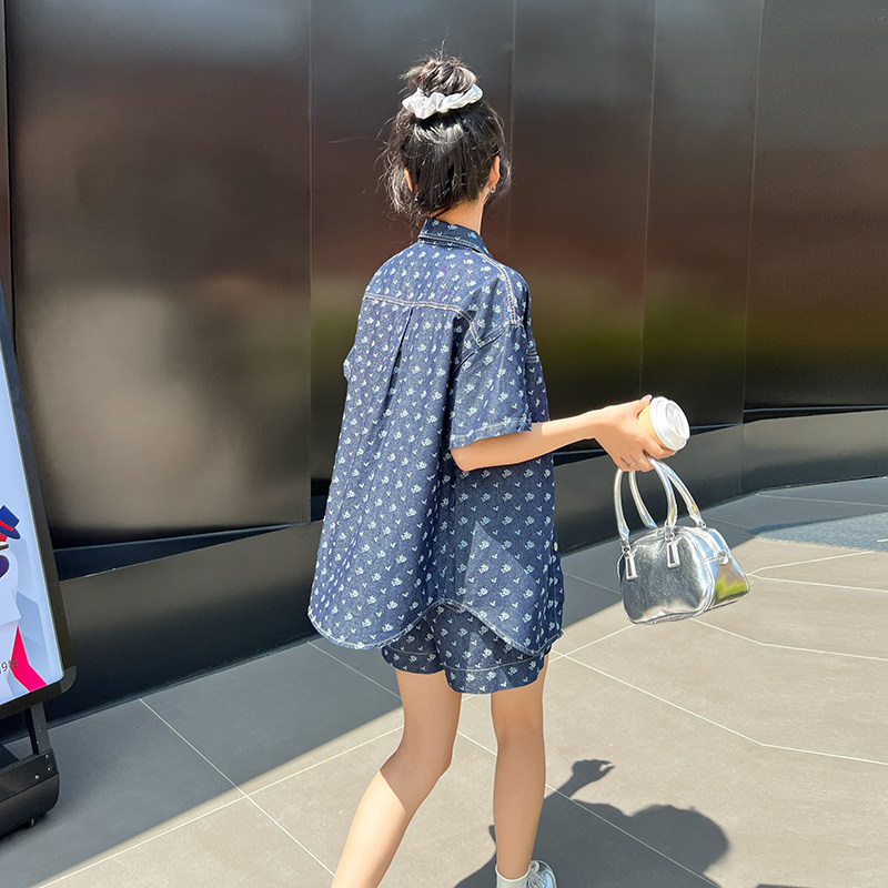 现货新款牛仔短袖套装短裤两件套062档口2665套装P150K228,女装套装/套裙,素依格格