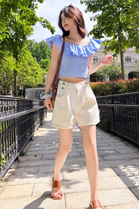 现货 夏季短袖新款衬衫小上衣女062档口2676上衣P105K158图片