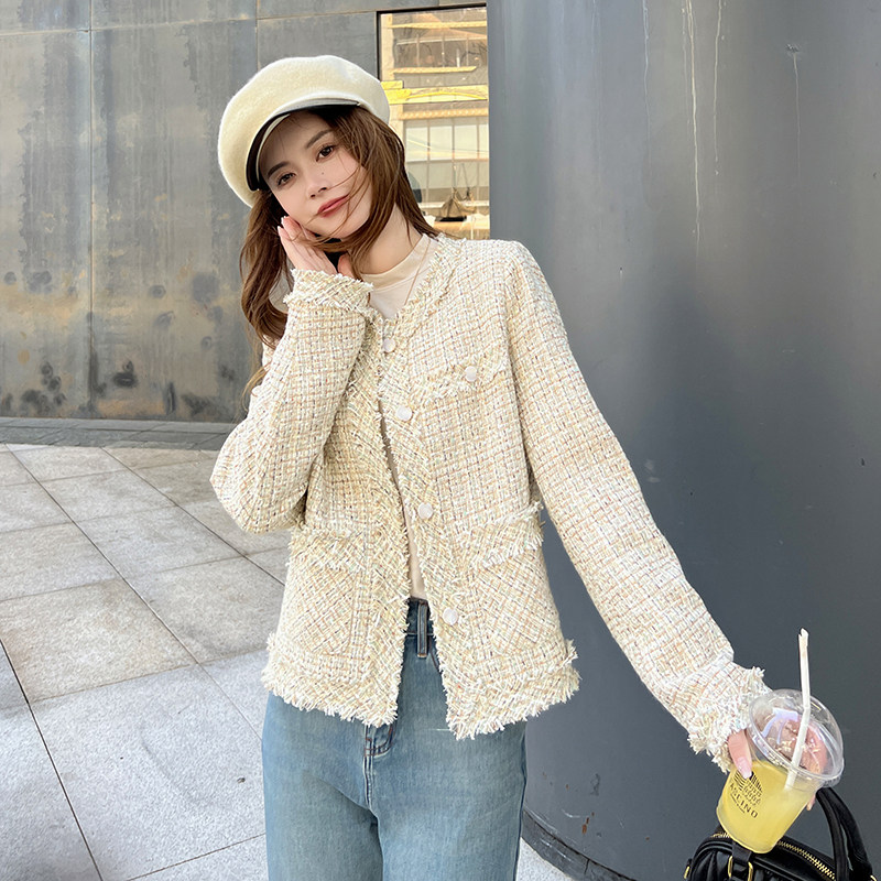 现货秋季小香风短外套女上衣QD2410款P135K198,女装短外套,素依格格