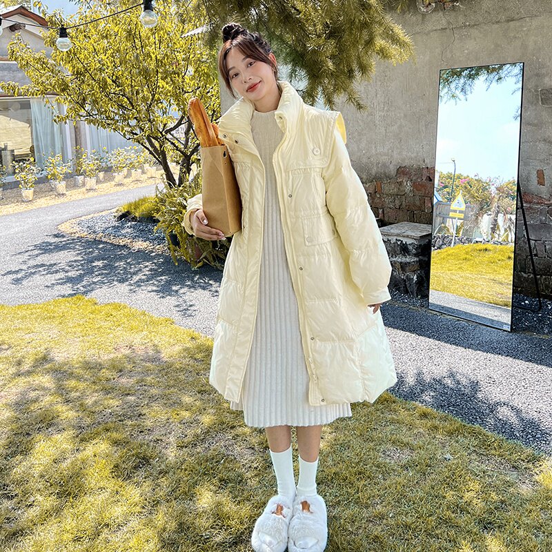 老款现货白鸭绒面包服短款加厚羽绒服YR22款P175K298,女装羽绒服,素依格格