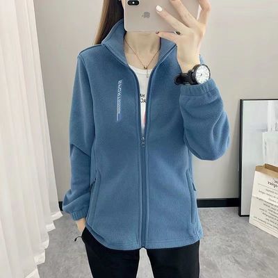 新款户外抓绒衣加绒加厚