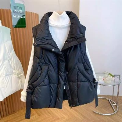 2025新款大码加厚羽绒棉服马甲女外穿时尚背心洋气小个子坎肩马夹