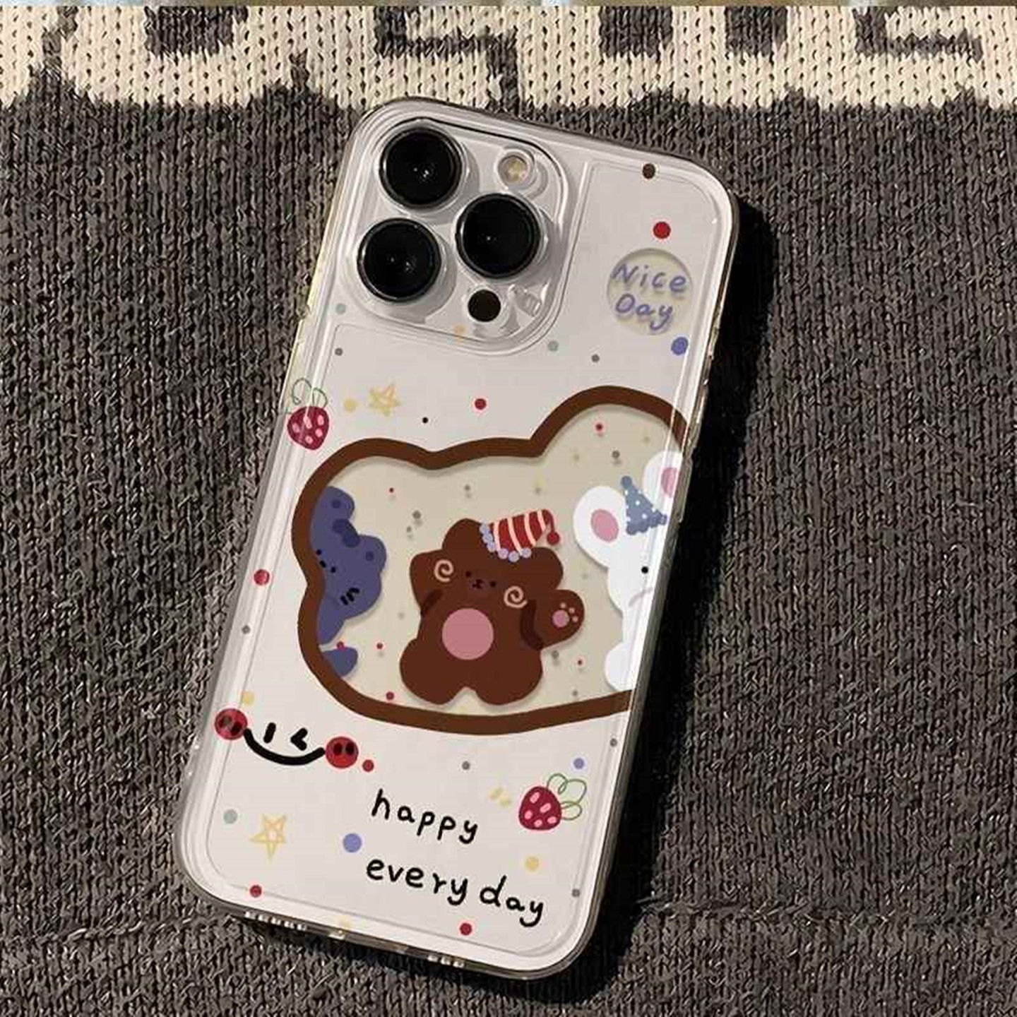开心每天适用iPhone17手机壳新款苹果16/15/14/13/12/11promax全包防摔x/xr/xs/max可爱少女7/8p/8plus保护套