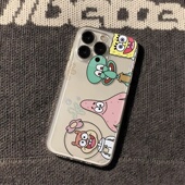 13mini 11全包防摔xr 海绵宝宝适用iPhone17手机壳新款 12promax max动漫6s 苹果16 8plus保护套女