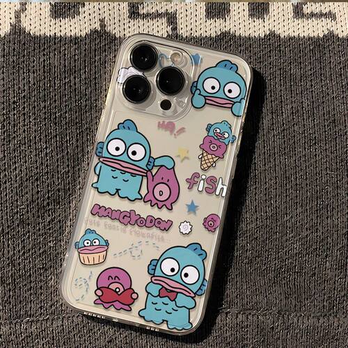 章鱼汉顿适用iPhone17手机壳新款苹果16/15/14/13mini/12promax/11卡通小众xr/xs/max软壳6s/7/8plus保护套女