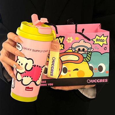 高颜值女生陶瓷内胆保温杯